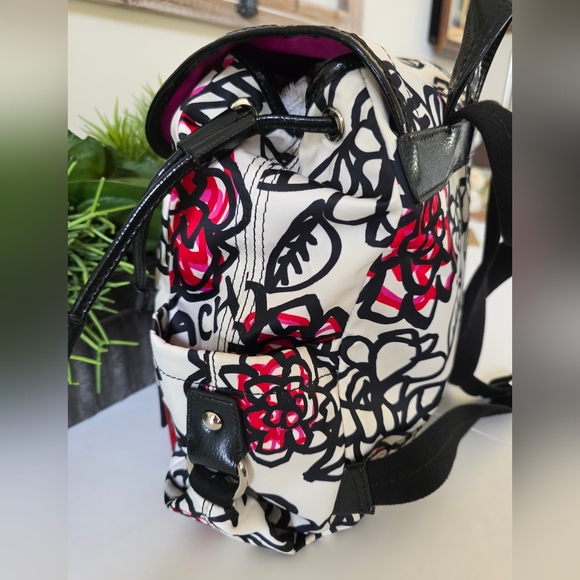 Coach Y2K Poppy Daisy Floral Graffiti Nylon Backpack - Picture 6 of 15